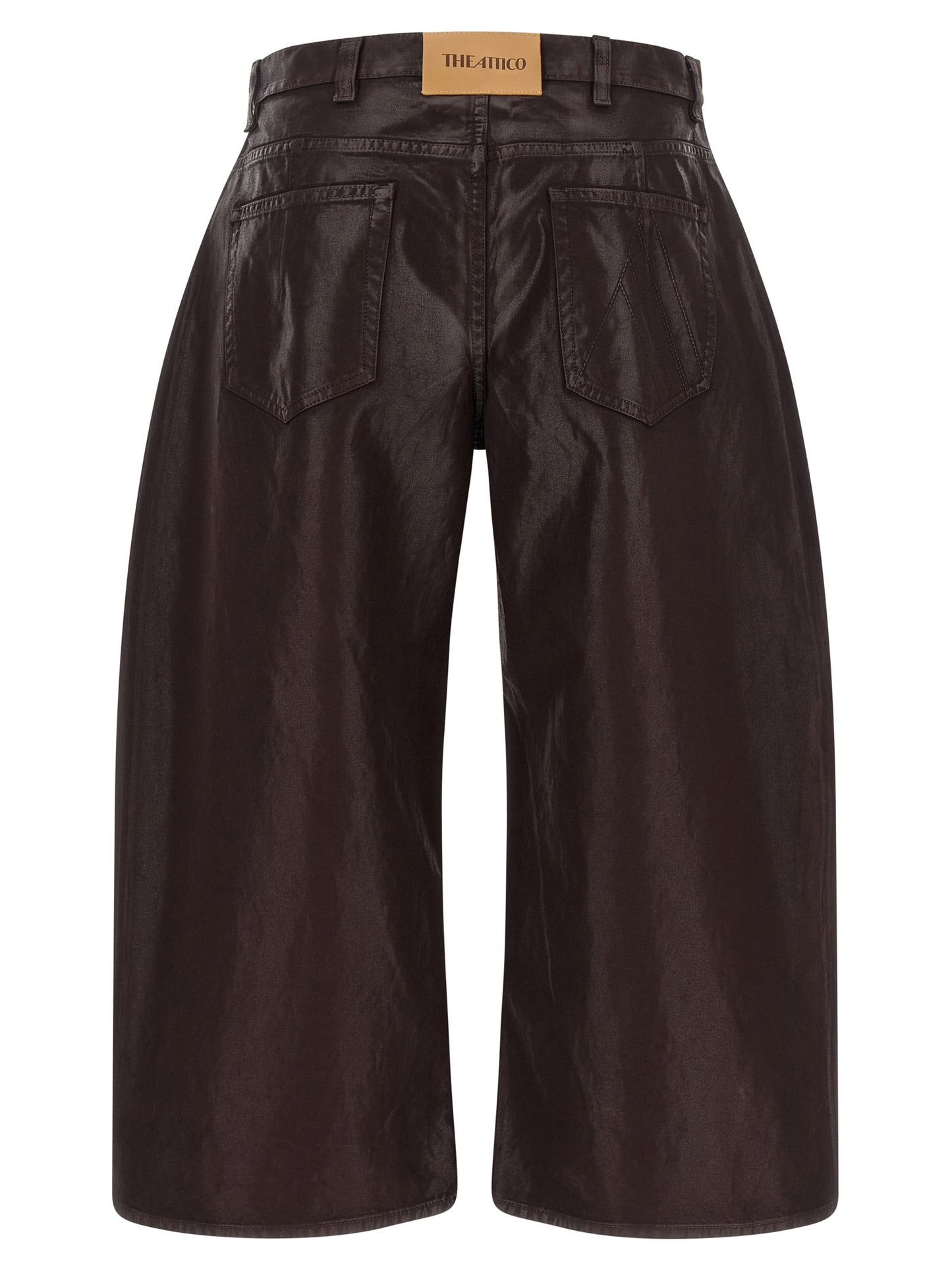 The Attico Purple Cotton Cropped Pants