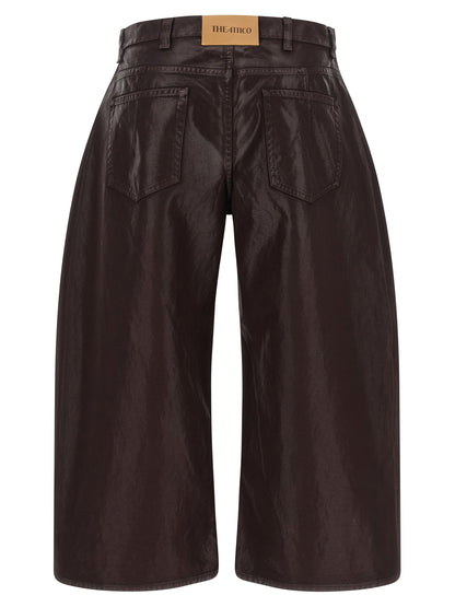 The Attico Purple Cotton Cropped Pants