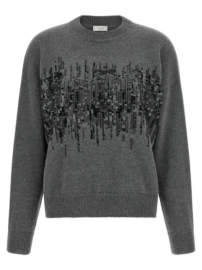 Peserico Gray Wool Cardigan