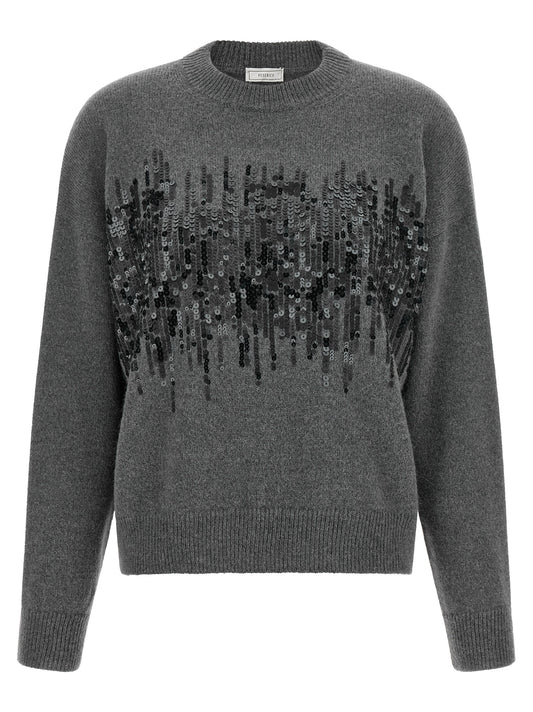 Peserico Gray Wool Cardigan
