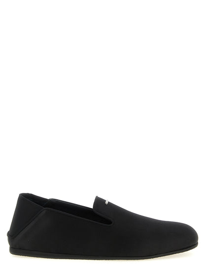 Giuseppe Zanotti Black Viscose Slip-On Loafers