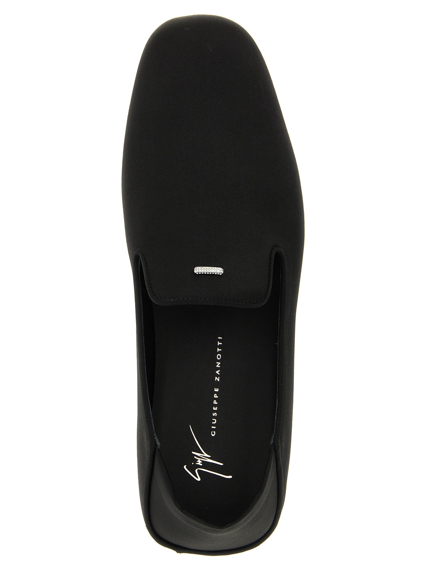 Giuseppe Zanotti Black Viscose Slip-On Loafers