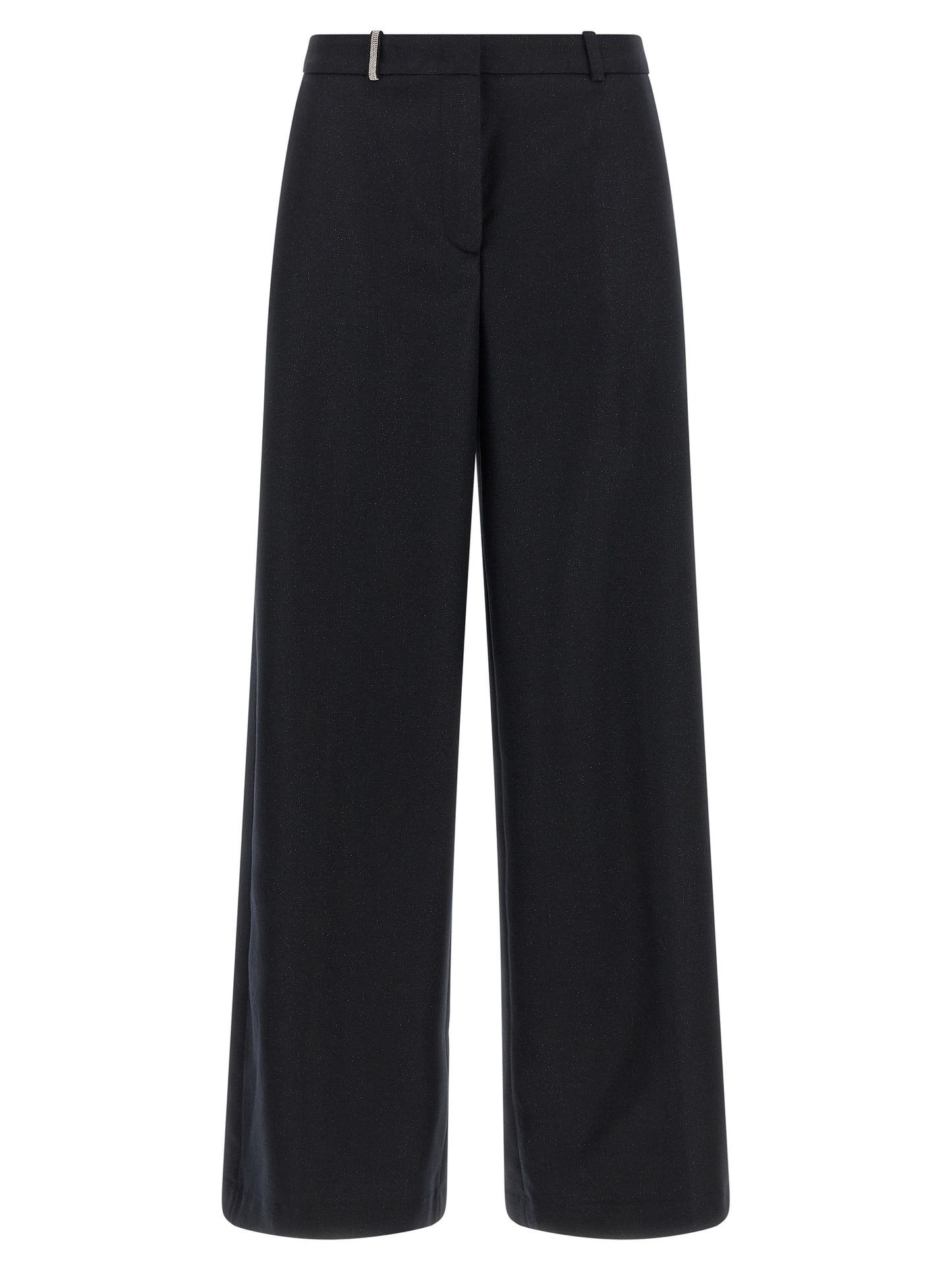 Peserico Blue Virgin Wool Casual Pants