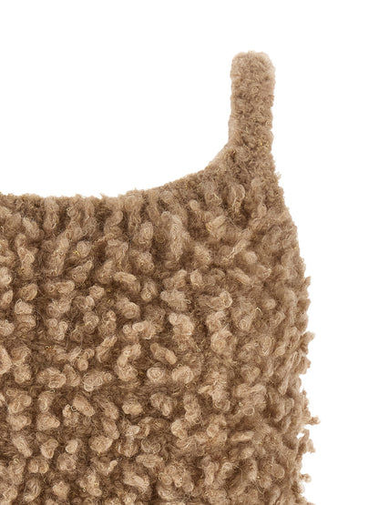 Peserico Beige Wool Sleeveles Sweater