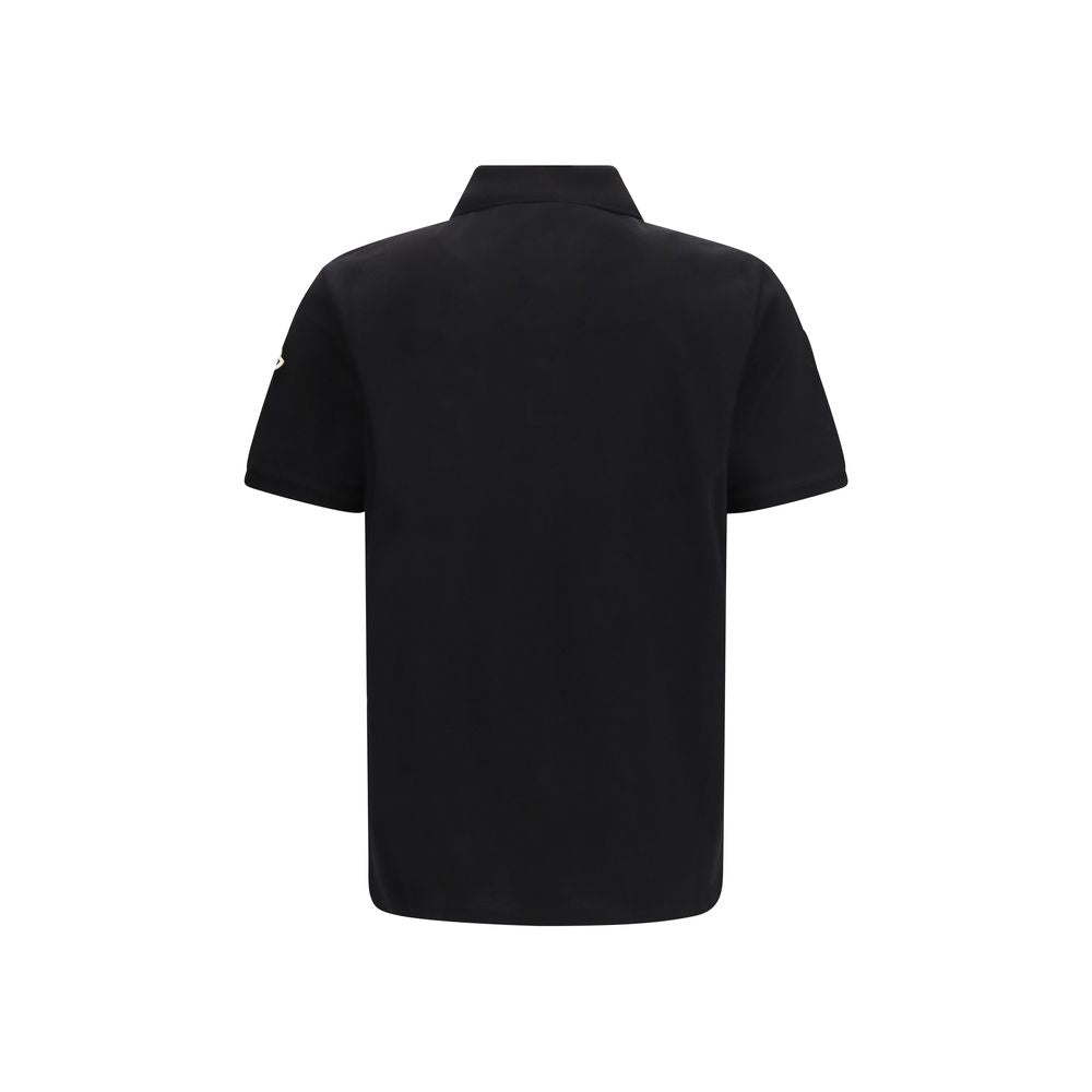Moncler Men's Regular Fit Short-Sleeve Cotton Polo Shirt - Black
