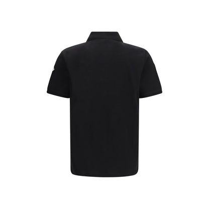 Moncler Men's Regular Fit Short-Sleeve Cotton Polo Shirt - Black