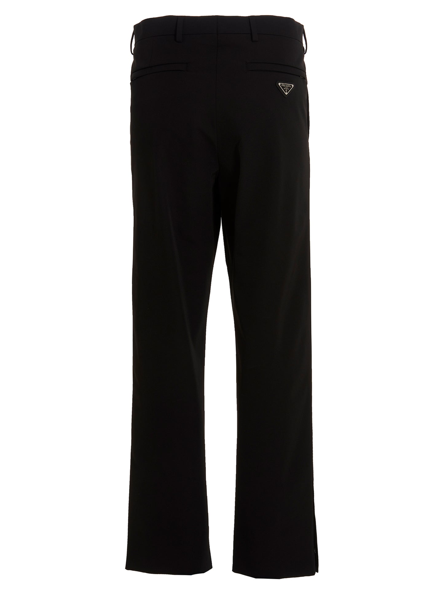 Prada Black Polyester Casual Pants