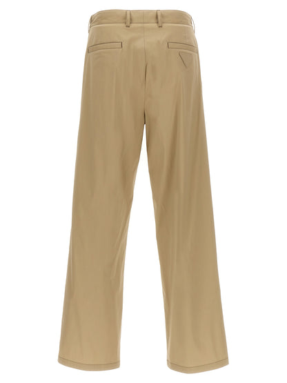 Prada Beige Cotton Casual Pants