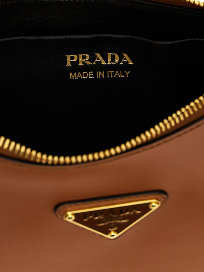 Prada Brown Calfskin Shoulder Bag
