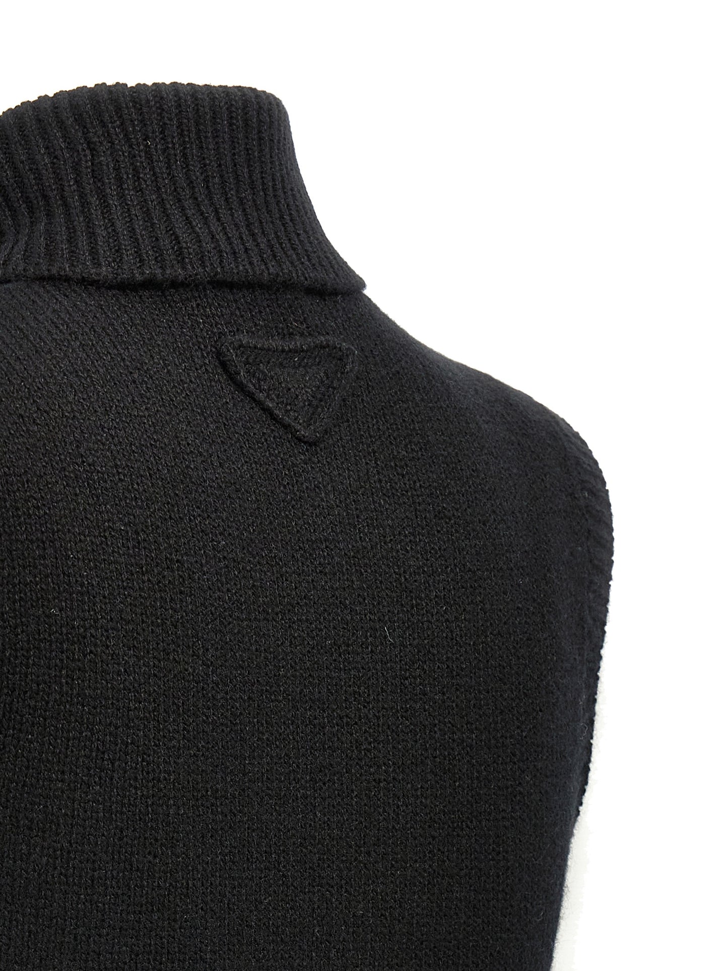 Prada Black Cashmere Sleeveless Jacket