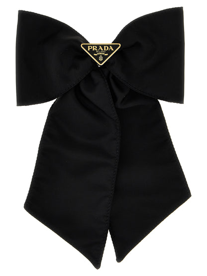 Prada Black Brass Hair Clip