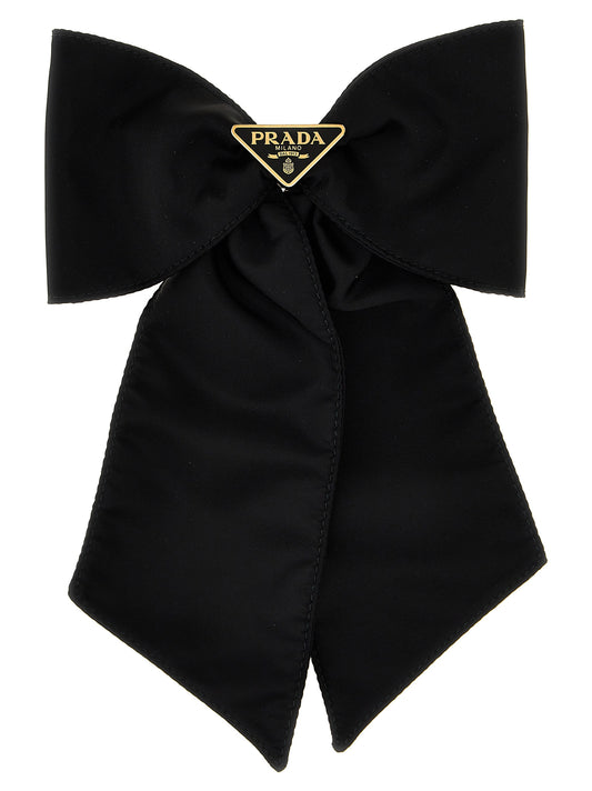 Prada Black Brass Hair Clip