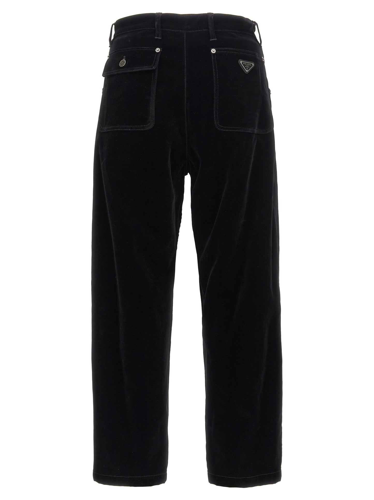 Prada Black Cotton Casual Pants