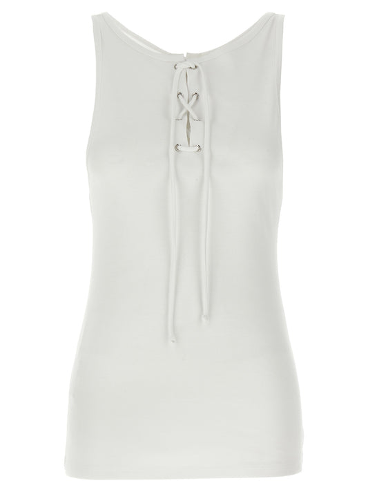 Prada White Cotton Tank Tops