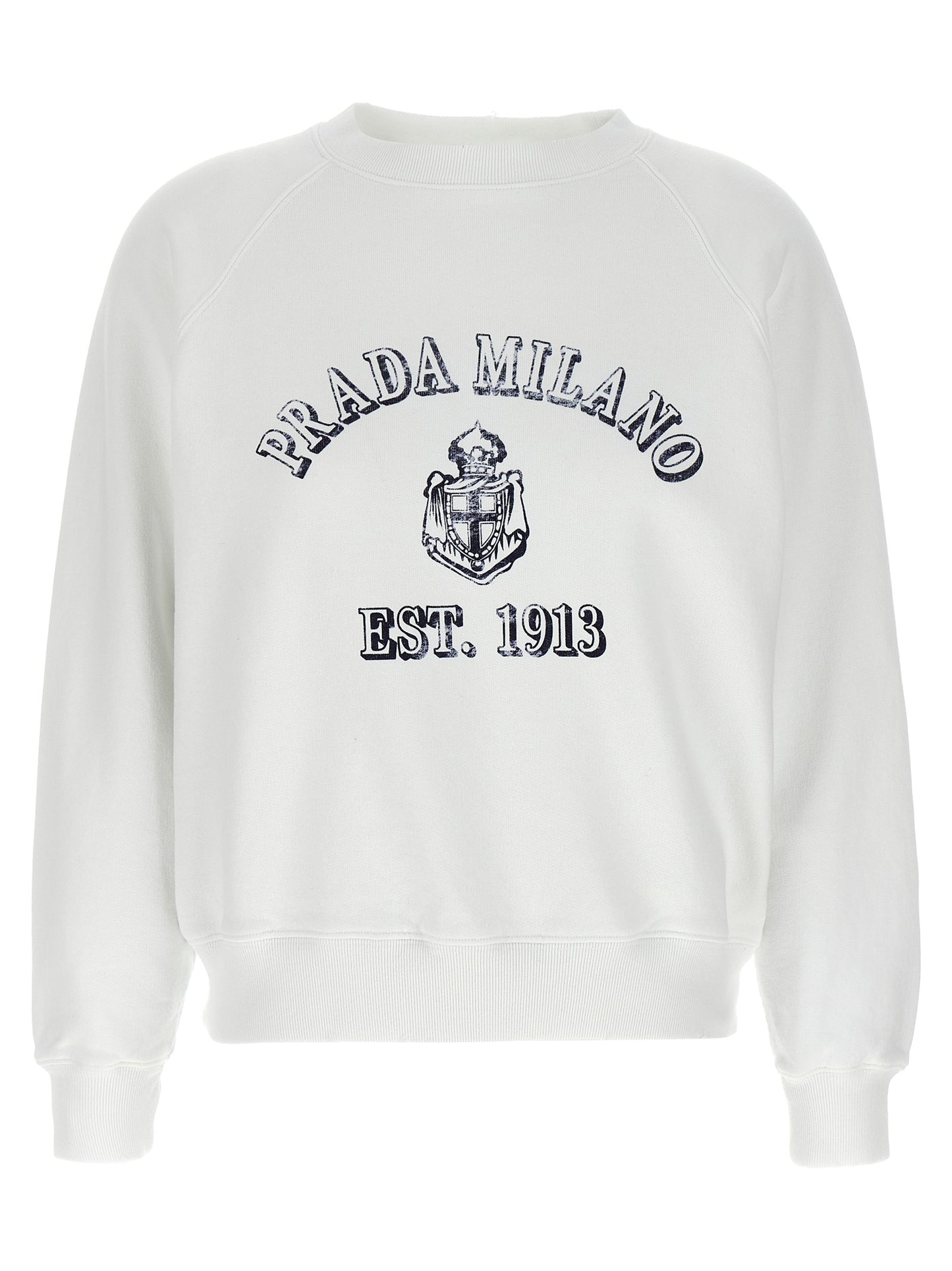 Prada White Cotton Sweatshirt