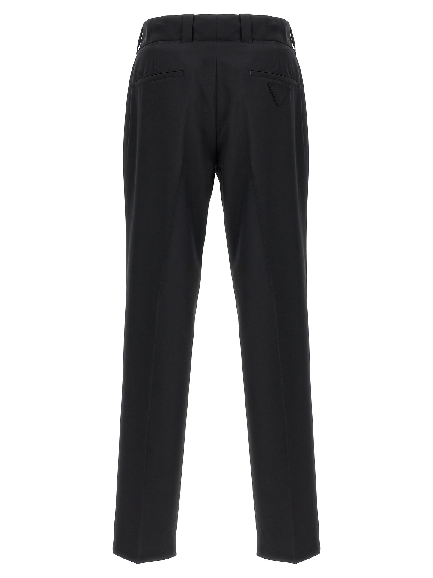 Prada Black Virgin Wool Casual Pants