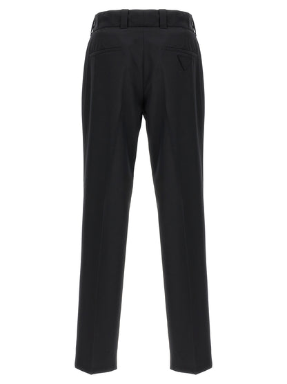 Prada Black Virgin Wool Casual Pants