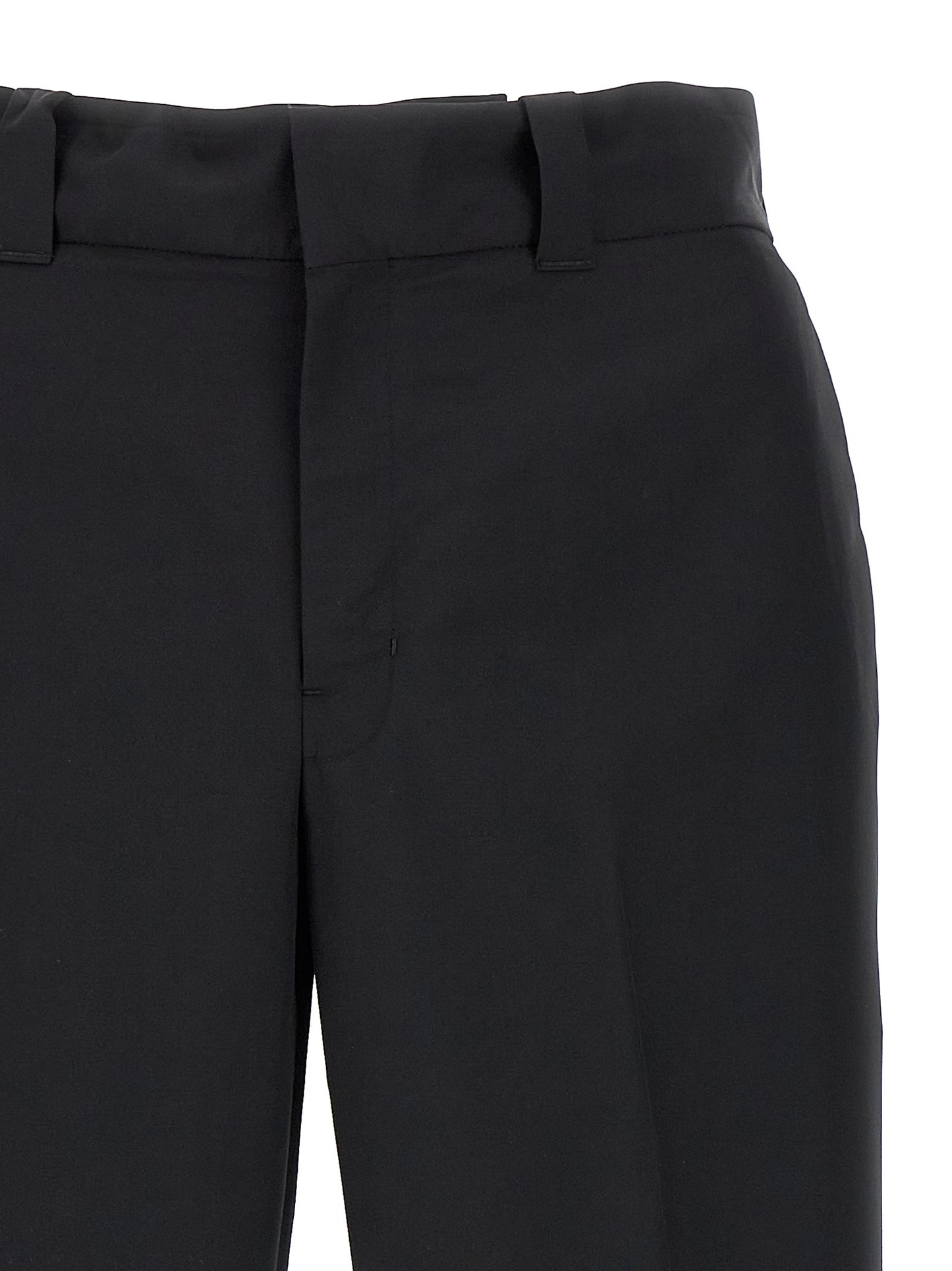 Prada Black Virgin Wool Casual Pants