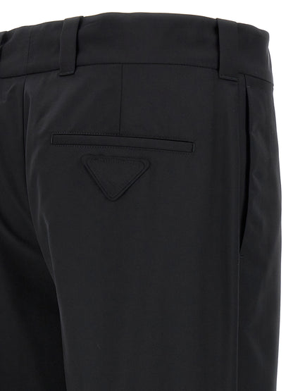 Prada Black Virgin Wool Casual Pants