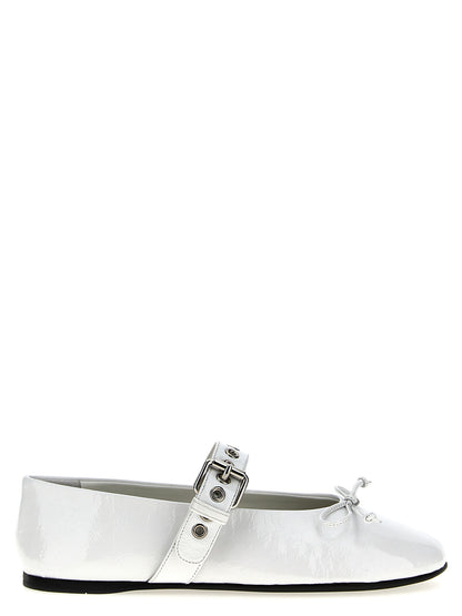 Miu Miu White Calfskin Ballet Flats