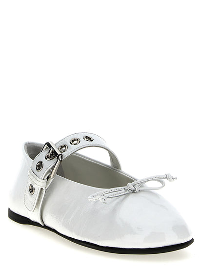 Miu Miu White Calfskin Ballet Flats