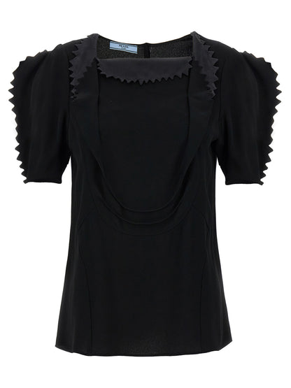 Prada Black Viscose Tank Tops