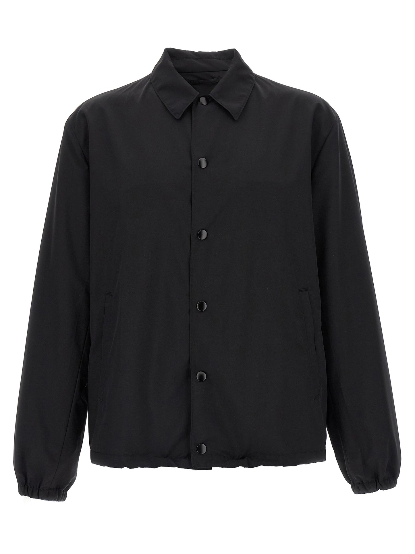 Prada Black Virgin Wool Full-Length Jacket