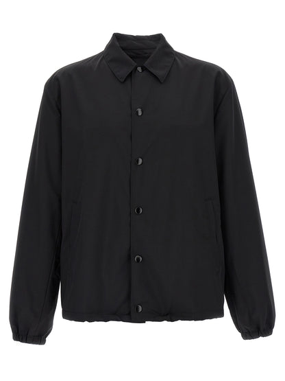 Prada Black Virgin Wool Full-Length Jacket