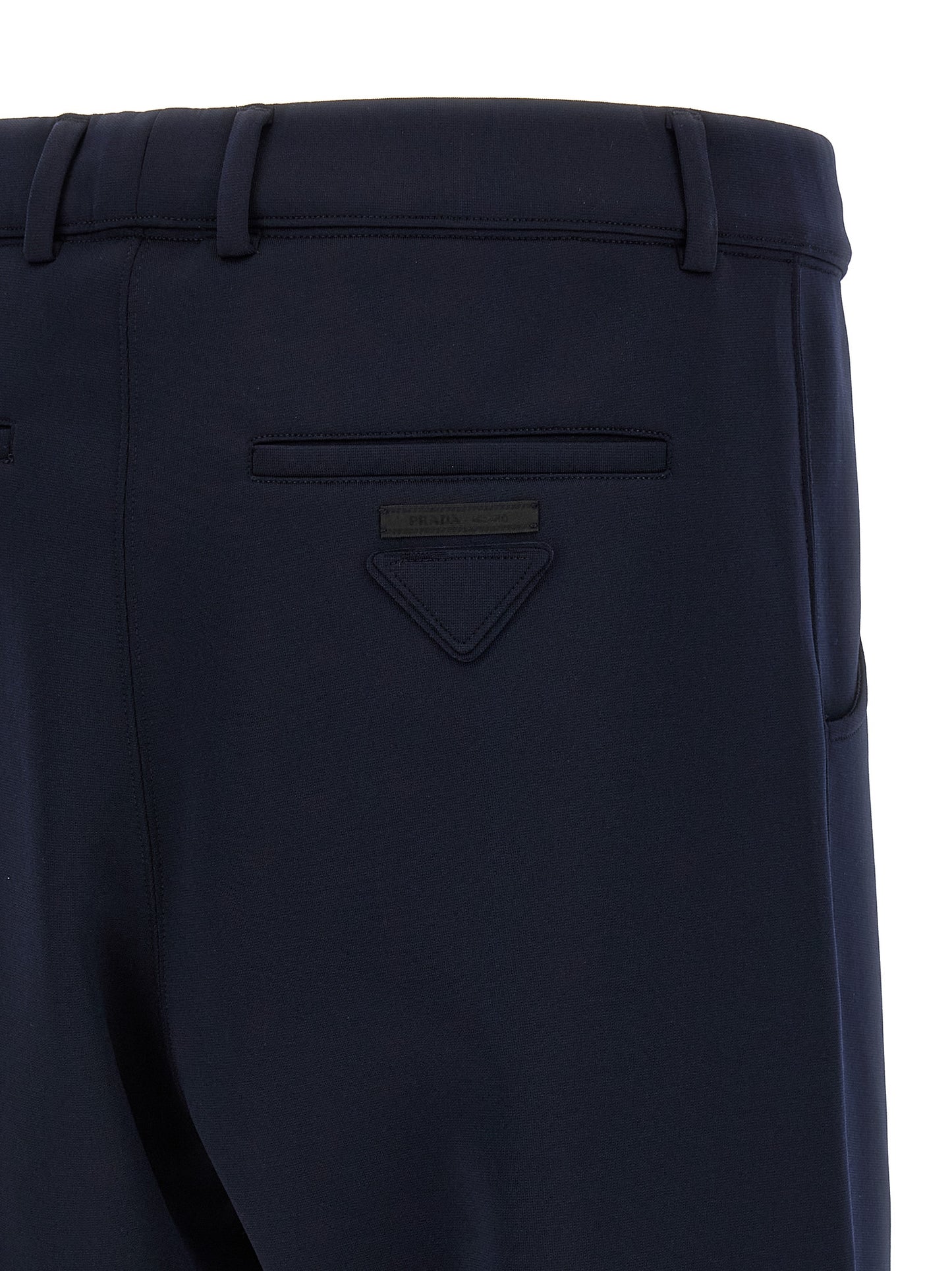 Prada Blue Polyester Casual Pants