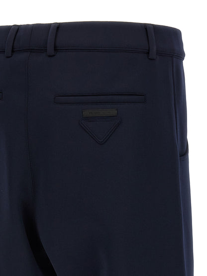 Prada Blue Polyester Casual Pants