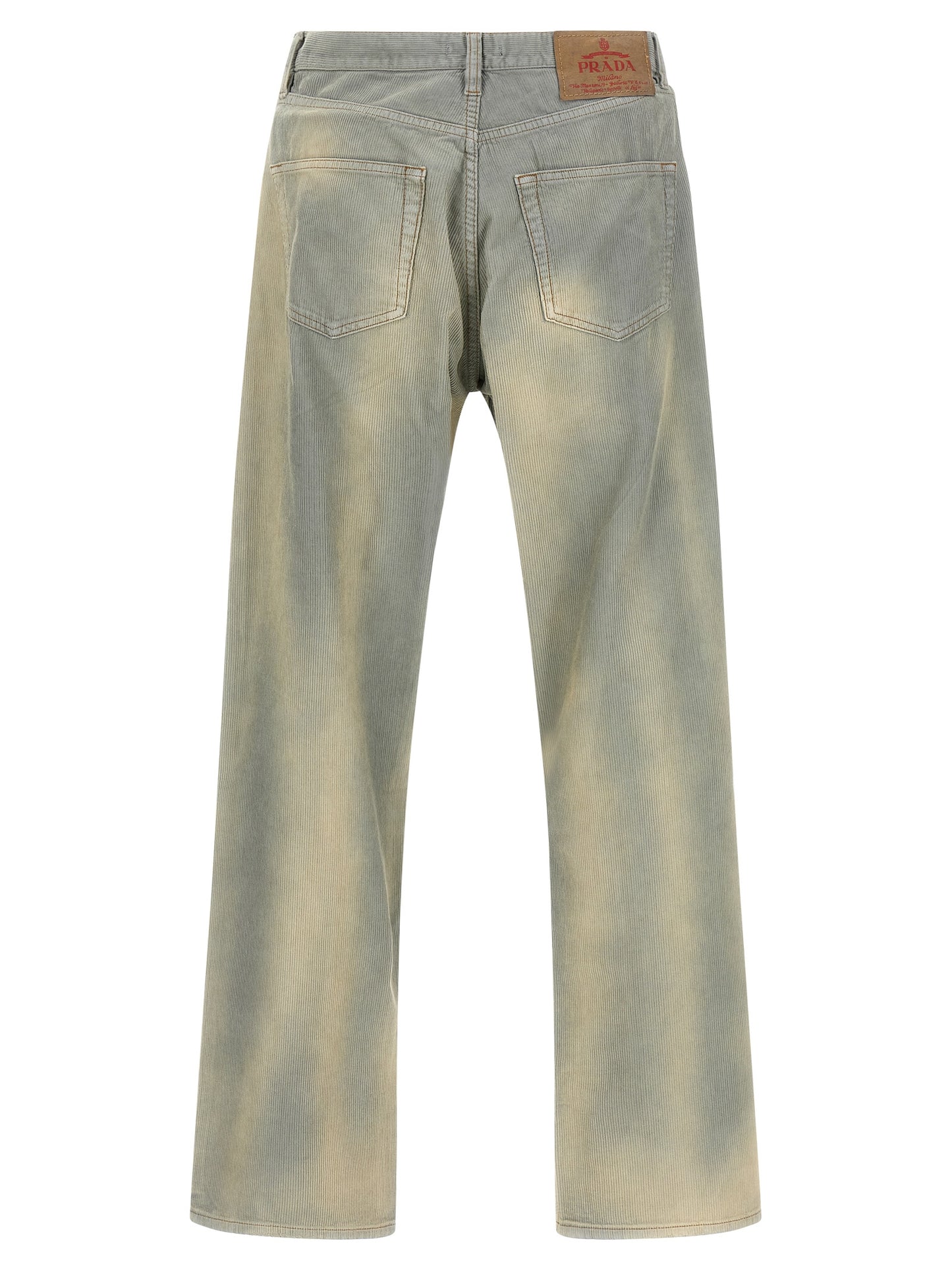 Prada Blue Cotton Casual Pants