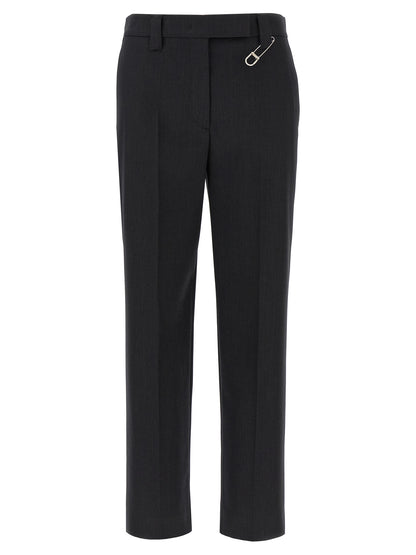 Prada Gray Virgin Wool Dress Pants