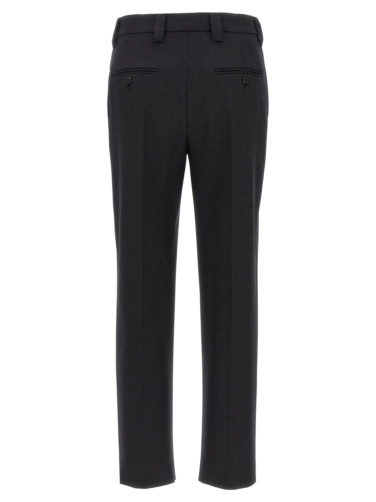 Prada Gray Virgin Wool Dress Pants