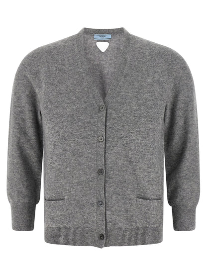 Prada Gray Cashmere Cardigan