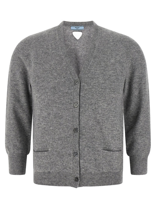 Prada Gray Cashmere Cardigan