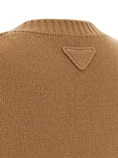 Prada Brown Virgin Wool Cardigan