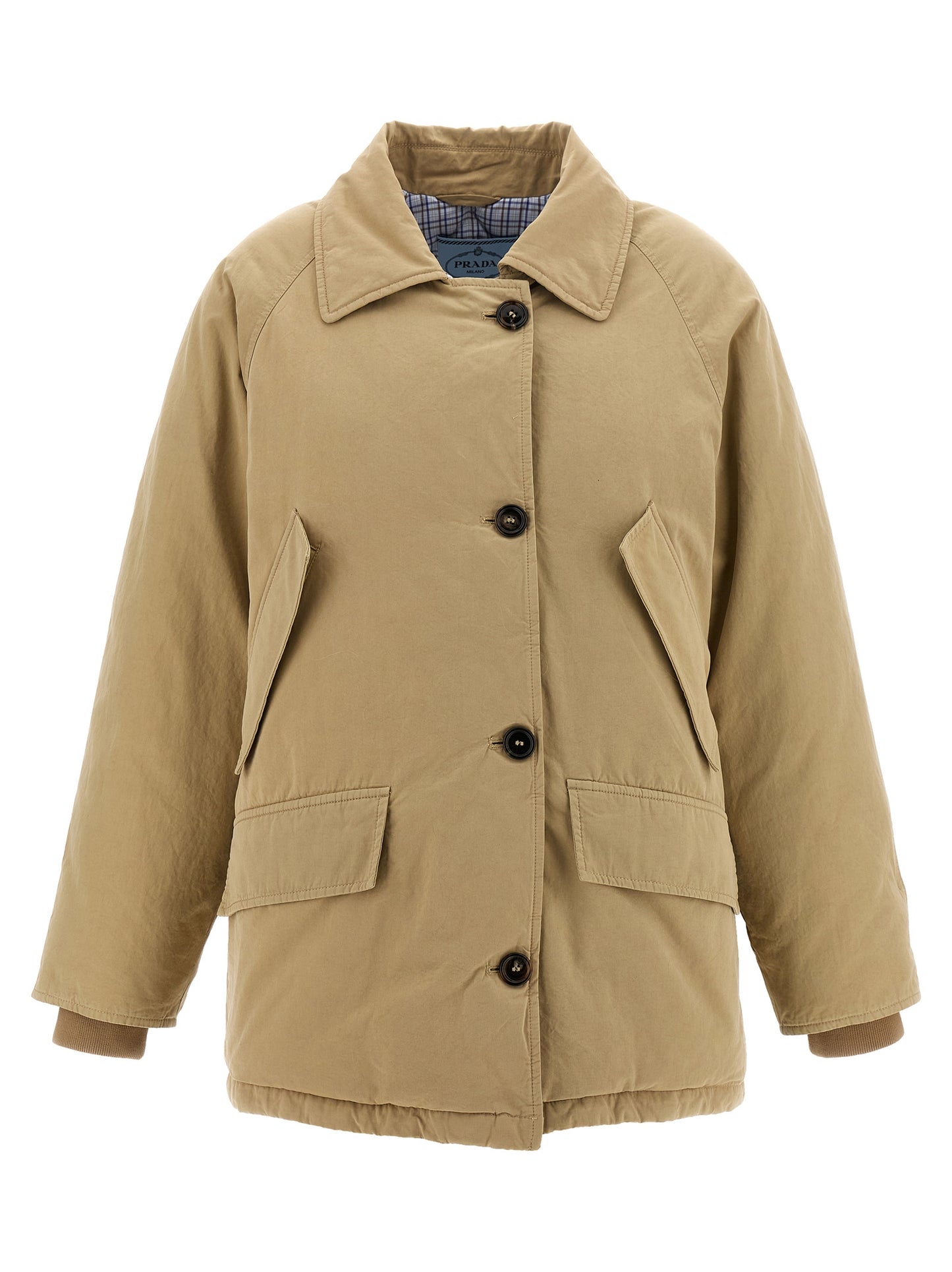 Prada Beige Cotton Full-Length Jacket