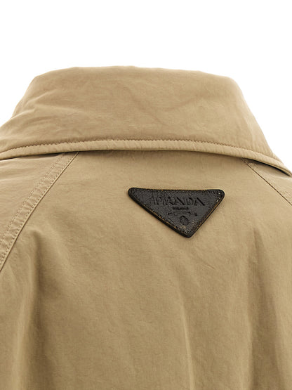 Prada Beige Cotton Full-Length Jacket