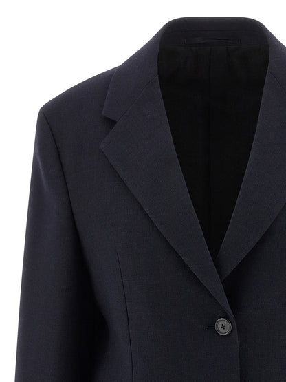 Prada Blue Virgin Wool Blazer