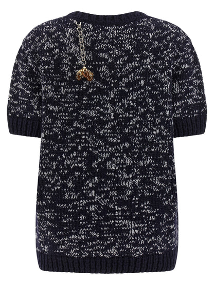 Prada Multicolor Virgin Wool Cardigan