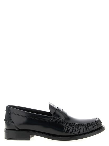 Prada Black Calfskin Slip-On Loafers