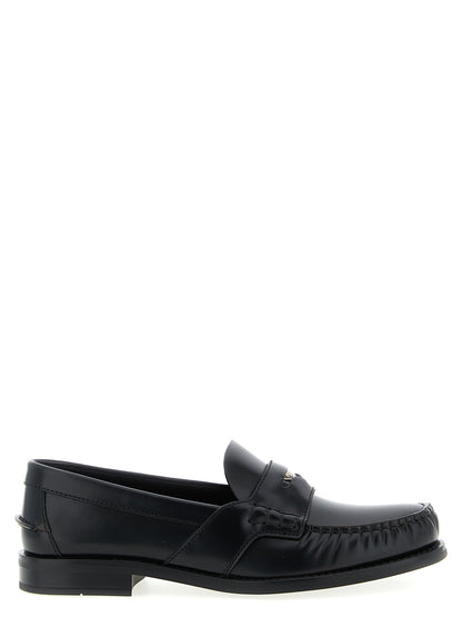 Prada Black Calfskin Slip-On Loafers