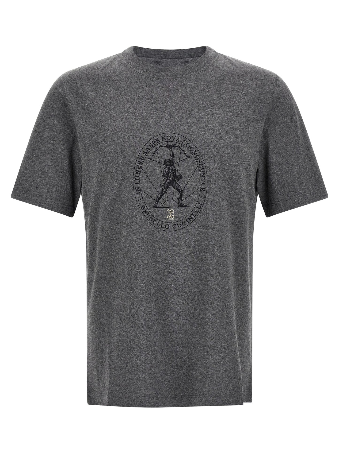 Brunello Cucinelli Gray Cotton T-Shirt