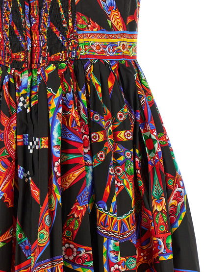 Dolce & Gabbana Multicolor Cotton Midi Dress