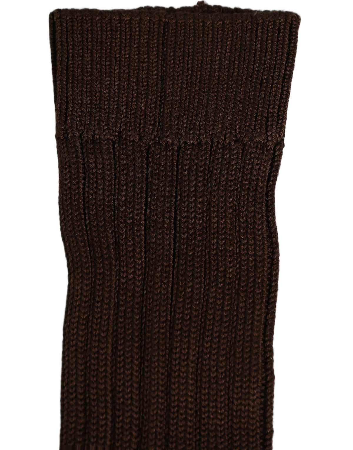 Socks by Dolce & Gabbana for women in nylon cotton & calf leather brown features a snug silhouette, artfully capturing the essence of the snug Women's Nylon Cotton & Calf Leather Socks design for a sophisticated look.