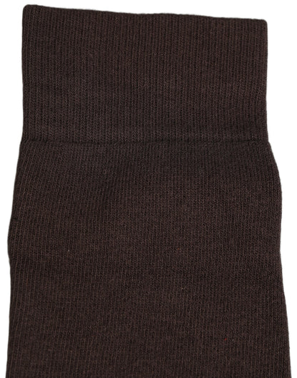 Socks by Dolce & Gabbana for women in calf leather & cotton brown features a snug silhouette, artfully capturing the essence of the snug Women's Calf Leather & Cotton Socks design for a sophisticated look.