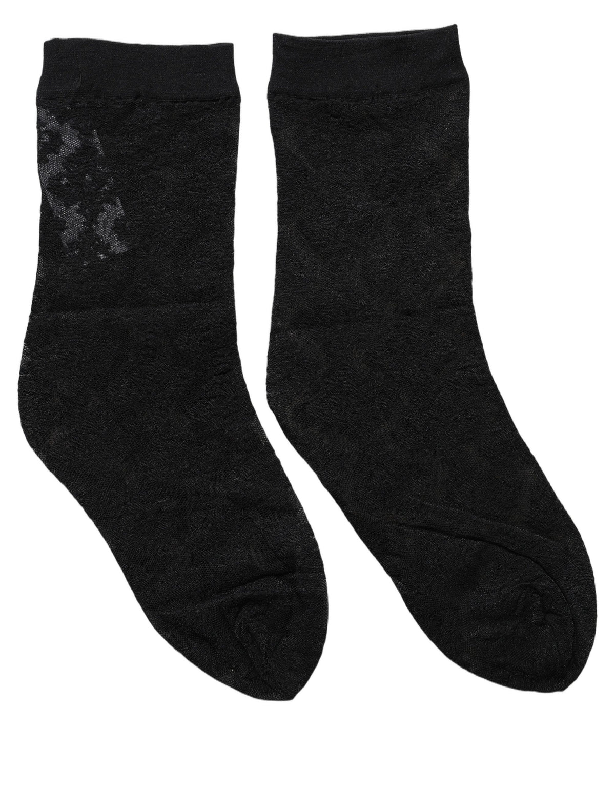 Socks by Dolce & Gabbana for women in stretch nylon mesh & calf leather black, patterned & floral features an utilitarian chic finish from the Women's Stretch Nylon Mesh & Calf Leather Socks collection, offering an utilitarian chic fit that ensures sophisticated comfort.