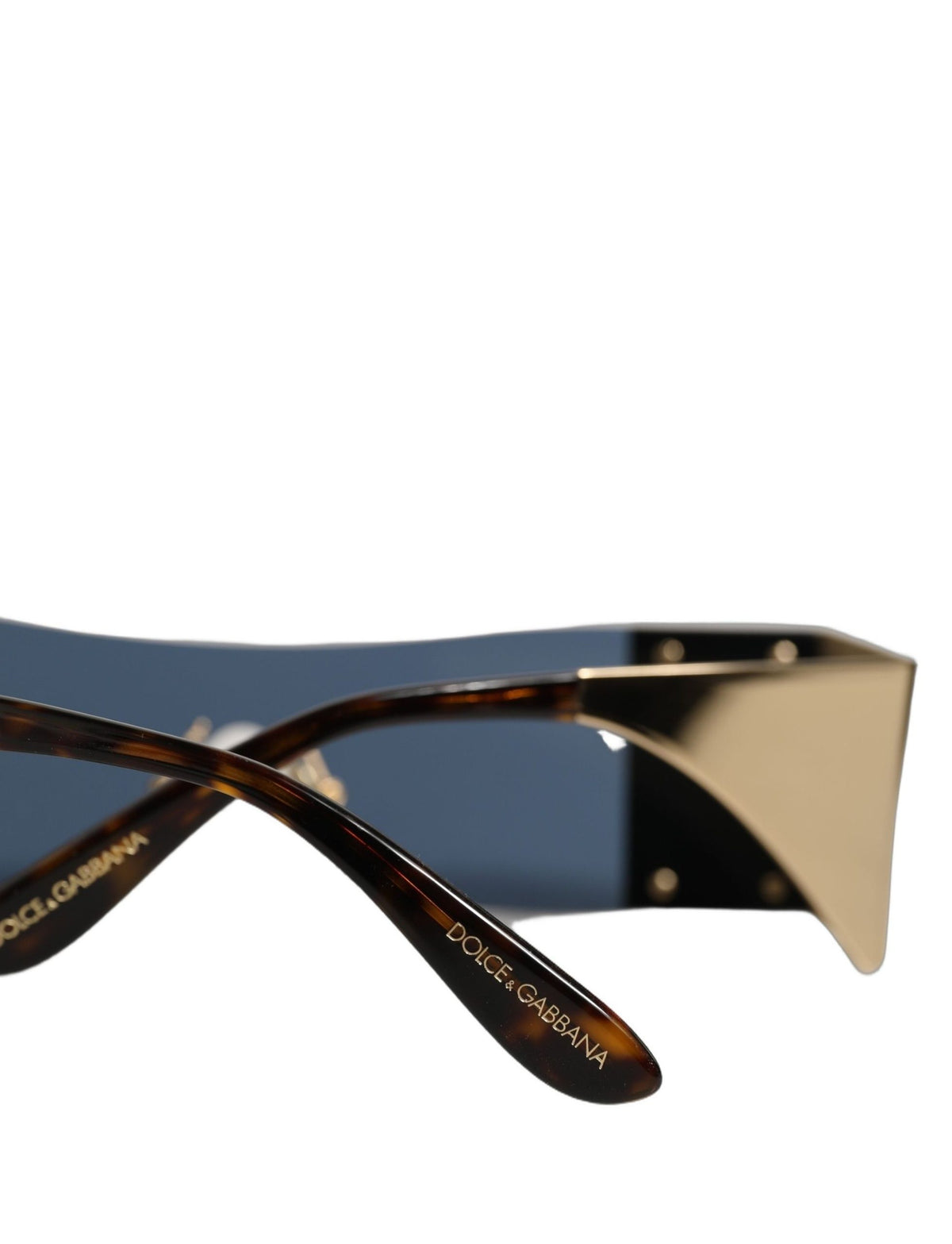 Dolce & Gabbana Rectangle Metal Sunglasses - Blue Gold Green Patterned