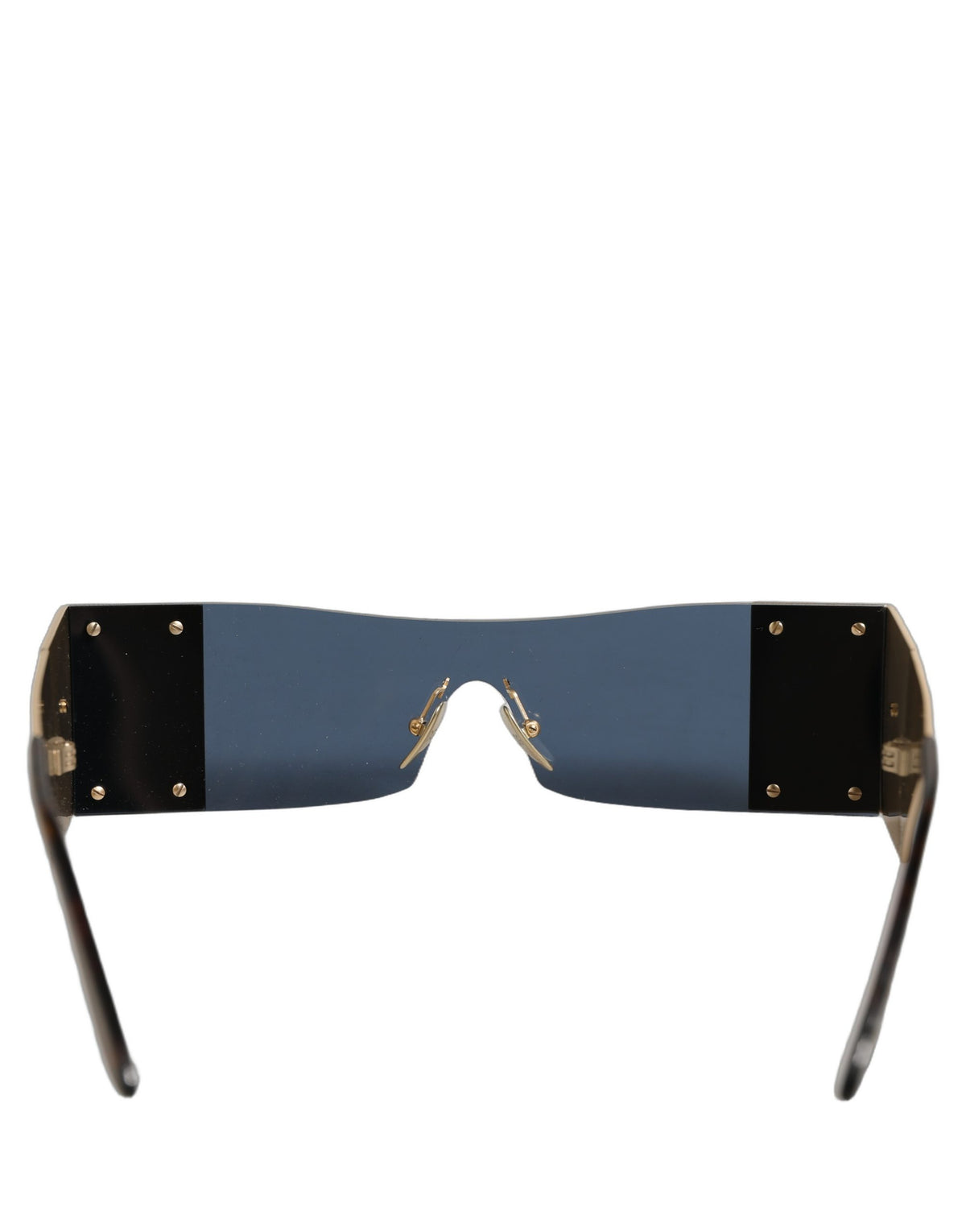 Dolce & Gabbana Rectangle Metal Sunglasses - Blue Gold Green Patterned