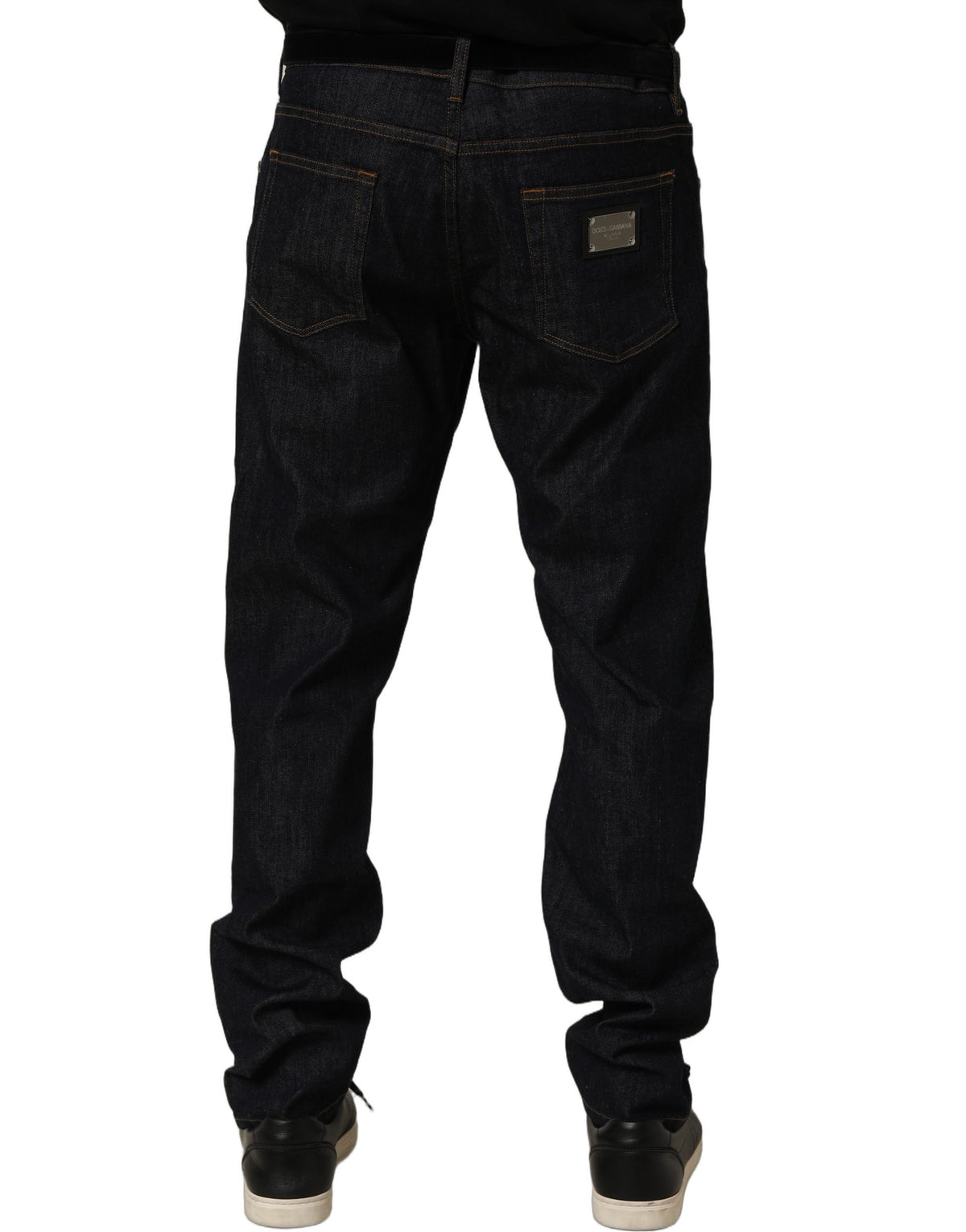 Jeans by Dolce & Gabbana for men in stretch denim cotton dark-gray & signature features an sophisticated and skinny & slim with a precise long, creating a sophisticated and sophisticated silhouette.